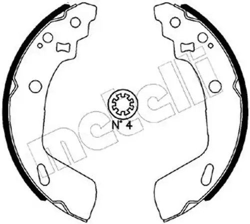 комплект спирачна челюст METELLI 53-0633