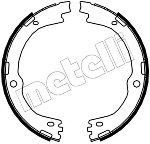 комплект спирачна челюст, ръчна спирачка METELLI 53-0682