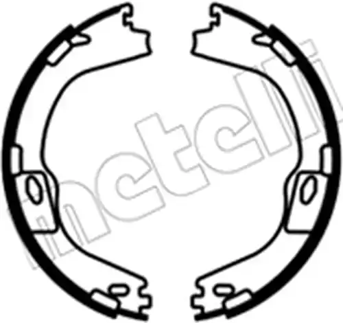 комплект спирачна челюст, ръчна спирачка METELLI 53-0686