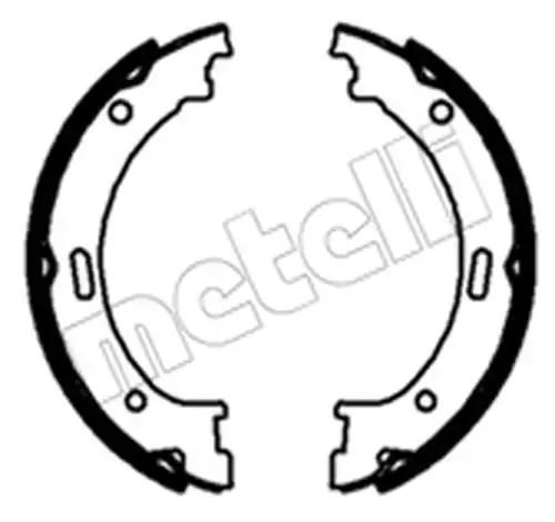 комплект спирачна челюст, ръчна спирачка METELLI 53-0709