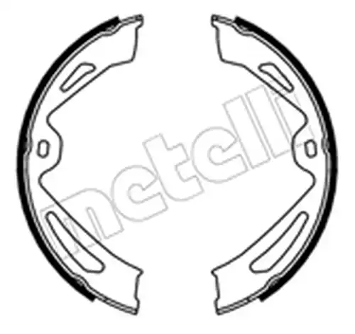 комплект спирачна челюст, ръчна спирачка METELLI 53-0726