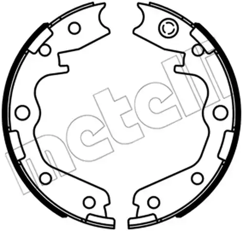 комплект спирачна челюст, ръчна спирачка METELLI 53-0734