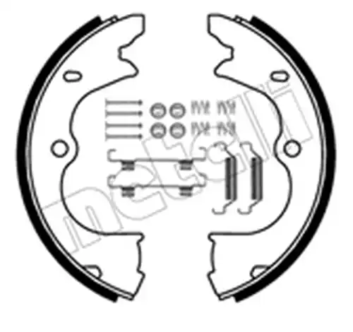 комплект спирачна челюст, ръчна спирачка METELLI 53-0743K