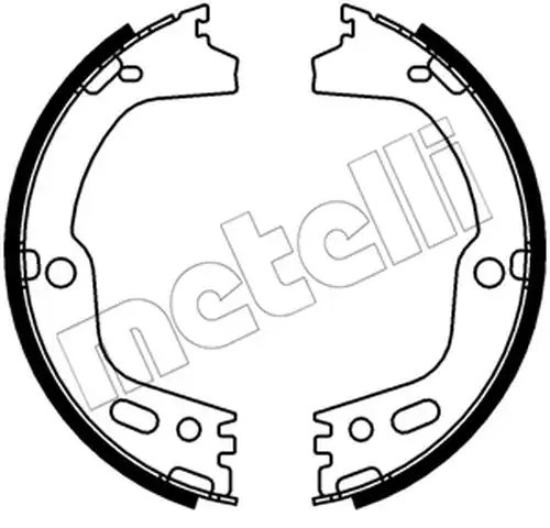 комплект спирачна челюст, ръчна спирачка METELLI 53-0756