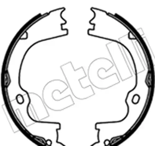 комплект спирачна челюст, ръчна спирачка METELLI 53-0761