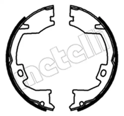 комплект спирачна челюст, ръчна спирачка METELLI 53-0762