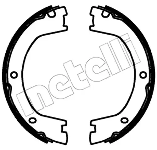 комплект спирачна челюст, ръчна спирачка METELLI 53-0765