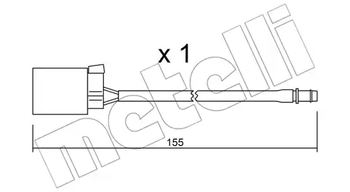 предупредителен контактен сензор, износване на накладките METELLI SU.015