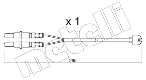 предупредителен контактен сензор, износване на накладките METELLI SU.053
