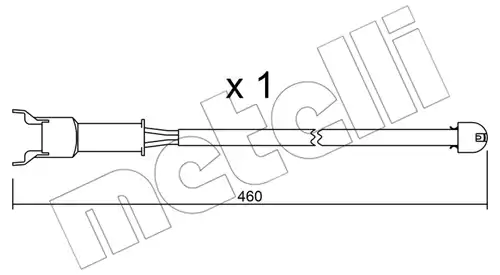 предупредителен контактен сензор, износване на накладките METELLI SU.088