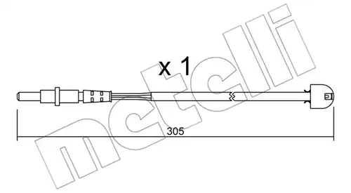 предупредителен контактен сензор, износване на накладките METELLI SU.098