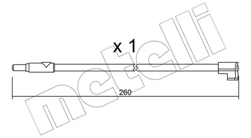 предупредителен контактен сензор, износване на накладките METELLI SU.116