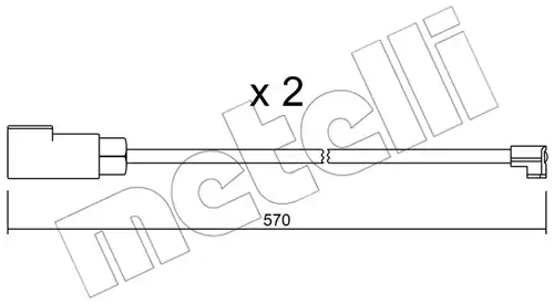 предупредителен контактен сензор, износване на накладките METELLI SU.244K
