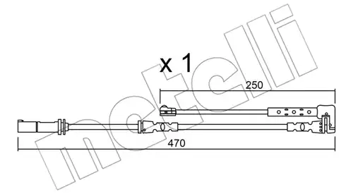 предупредителен контактен сензор, износване на накладките METELLI SU.338
