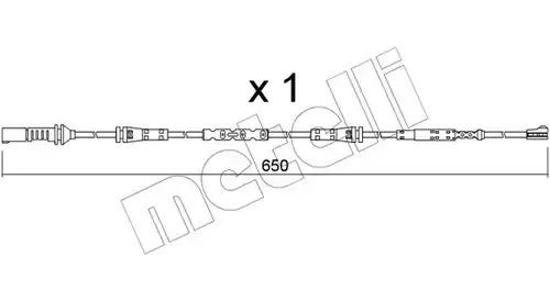 предупредителен контактен сензор, износване на накладките METELLI SU.408