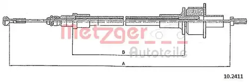 въжен механизъм, задействане на съединителя METZGER 10.2411