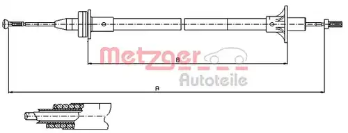 въжен механизъм, задействане на съединителя METZGER 10.2412