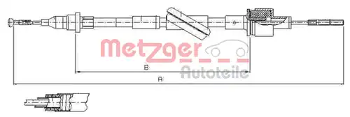 въжен механизъм, задействане на съединителя METZGER 10.2444