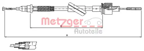 въжен механизъм, задействане на съединителя METZGER 10.2445