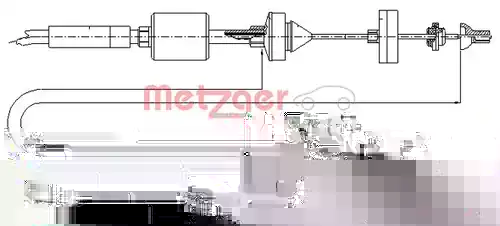 въжен механизъм, задействане на съединителя METZGER 10.2843