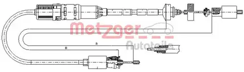 въжен механизъм, задействане на съединителя METZGER 10.2967