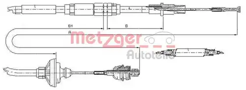 въжен механизъм, задействане на съединителя METZGER 10.3149