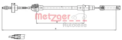 въжен механизъм, задействане на съединителя METZGER 10.338