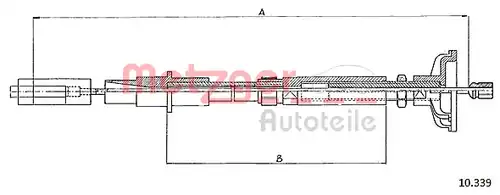 въжен механизъм, задействане на съединителя METZGER 10.339