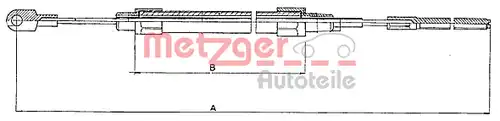 жило за ръчна спирачка METZGER 10.4131