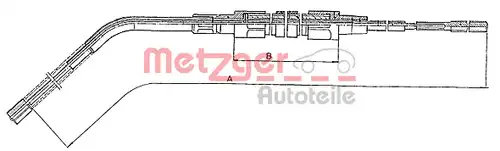 жило за ръчна спирачка METZGER 10.4132