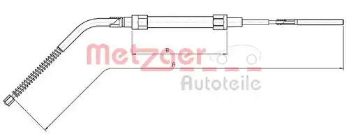 жило за ръчна спирачка METZGER 10.4134