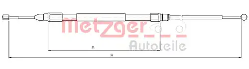 жило за ръчна спирачка METZGER 10.4138