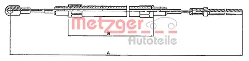 жило за ръчна спирачка METZGER 10.4152