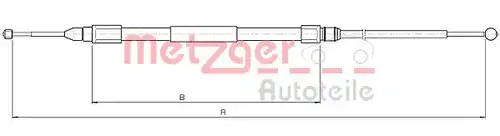 жило за ръчна спирачка METZGER 10.4268