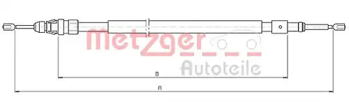 жило за ръчна спирачка METZGER 10.4523