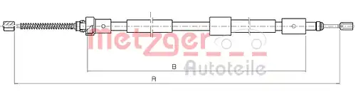 жило за ръчна спирачка METZGER 10.4562