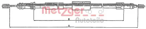 жило за ръчна спирачка METZGER 10.4572
