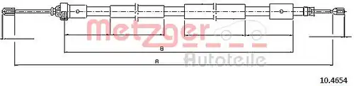 жило за ръчна спирачка METZGER 10.4654