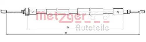 жило за ръчна спирачка METZGER 10.4655