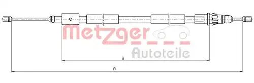 жило за ръчна спирачка METZGER 10.4657