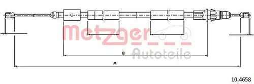 жило за ръчна спирачка METZGER 10.4658