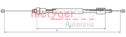 жило за ръчна спирачка METZGER 10.4705