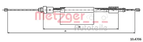 жило за ръчна спирачка METZGER 10.4706