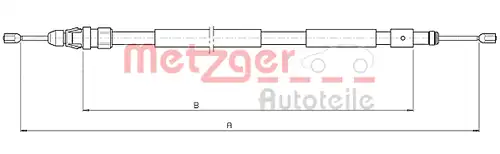 жило за ръчна спирачка METZGER 10.4708