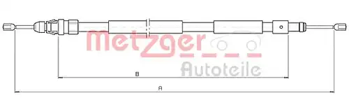 жило за ръчна спирачка METZGER 10.4709