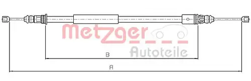 жило за ръчна спирачка METZGER 10.4713