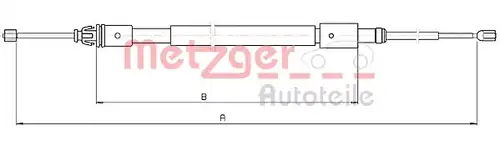 жило за ръчна спирачка METZGER 10.4714