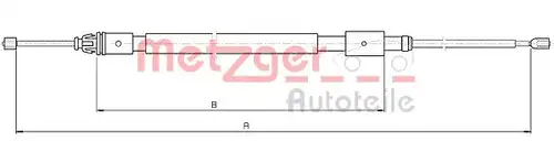 жило за ръчна спирачка METZGER 10.4716