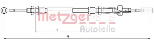 жило за ръчна спирачка METZGER 10.4723