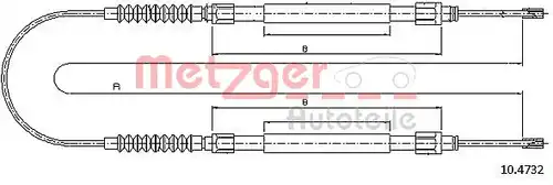 жило за ръчна спирачка METZGER 10.4732